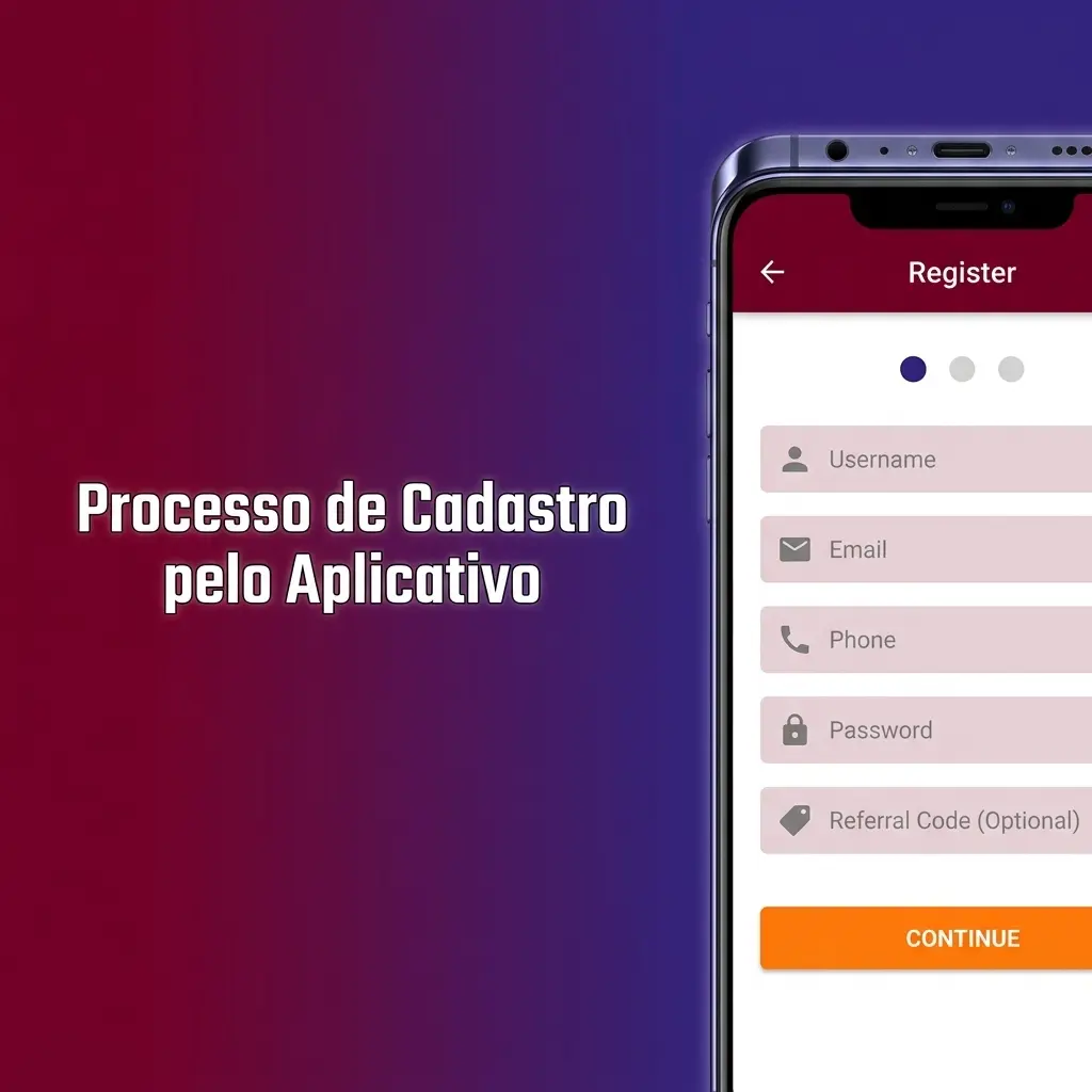 Tela de cadastro do aplicativo BetFury com campos de e-mail, senha e país para criar conta em menos de 2 minutos